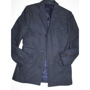J Crew Blazer Mens 38R Blue Ludlow Moon British Tweed 100% Wool Suit Jacket EUC